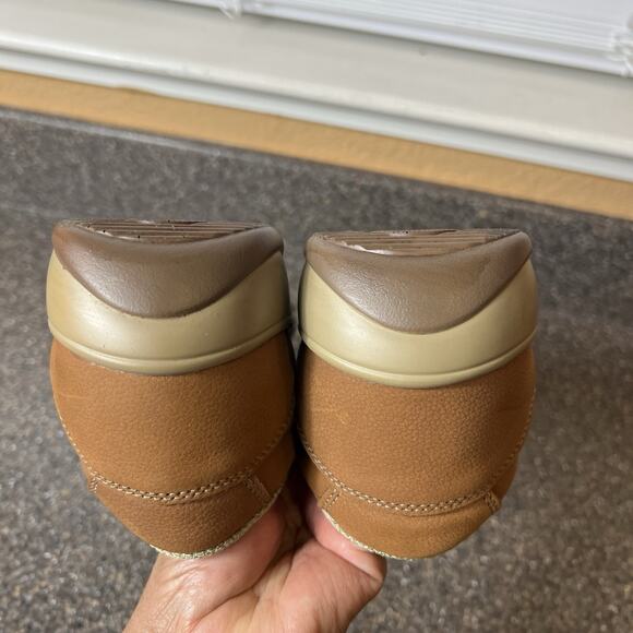 Orthofeet 896 Cognac Leather Shoes Womens Size 10 2E X-Wide Comfort Casual Flats - Picture 8 of 11